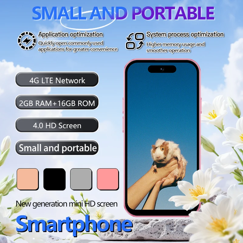 ONEMYTH M17 Pro Mini 4.0-inch Android Smartphone 4G LTE Dual SIM 2000mAh Portable Backup Phone 2GB+16GB 3GB+64GB Ideal Gift