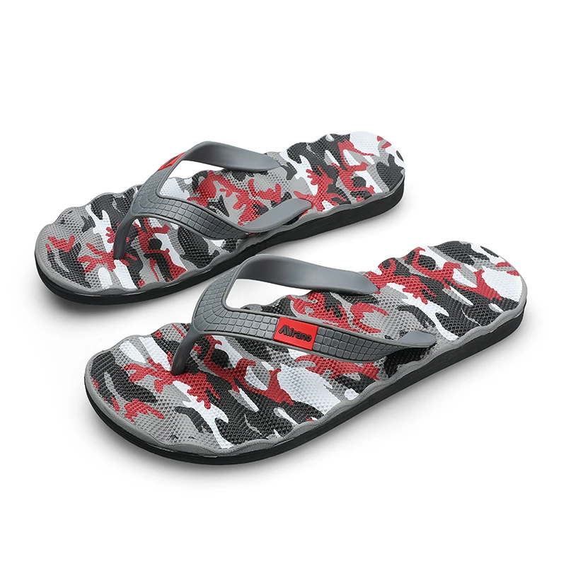 Summer Anti-Slip Wear-Resistant Breathable Graffiti Cartoon Beach Outdoor Holiday Sandals Flip Flops Rubber Slip-On