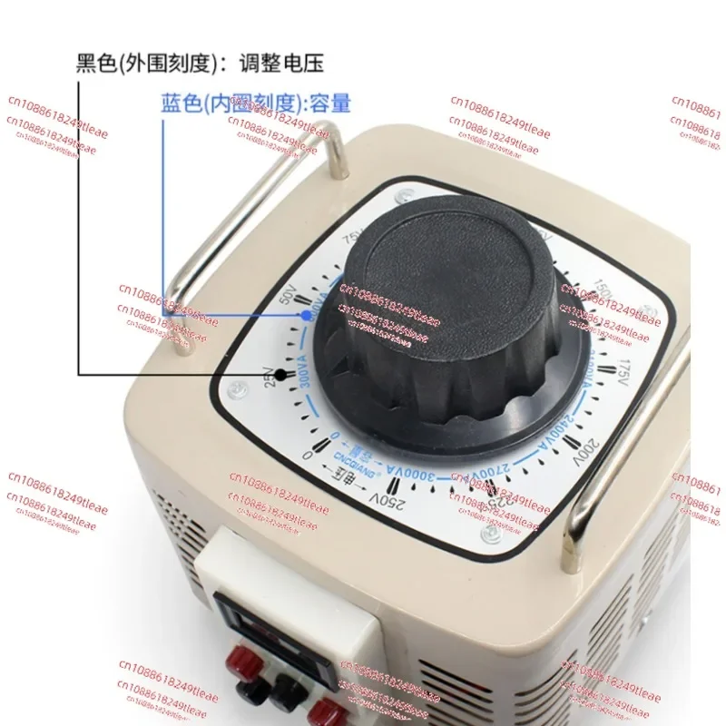 2KW Single-Phase AC Contact Voltage Regulator Variac Power Converter Voltage Transformer 220V To 0-250V TDGC2-2KVA