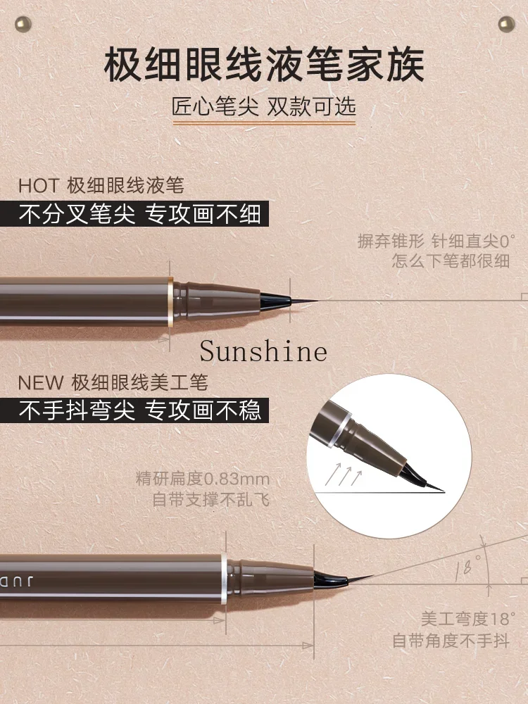 Eyeliner pen is extremely fine, waterproof, non-smudging and long-lasting.