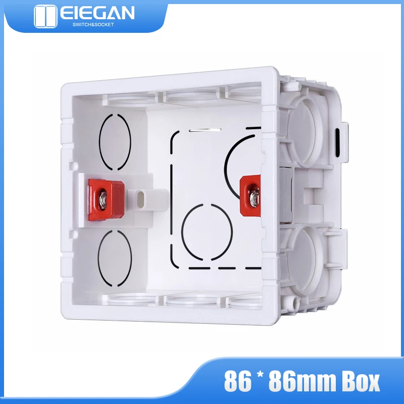 86 * 86 bottom box wall switch socket installation box wall panel box general white wall back junction box