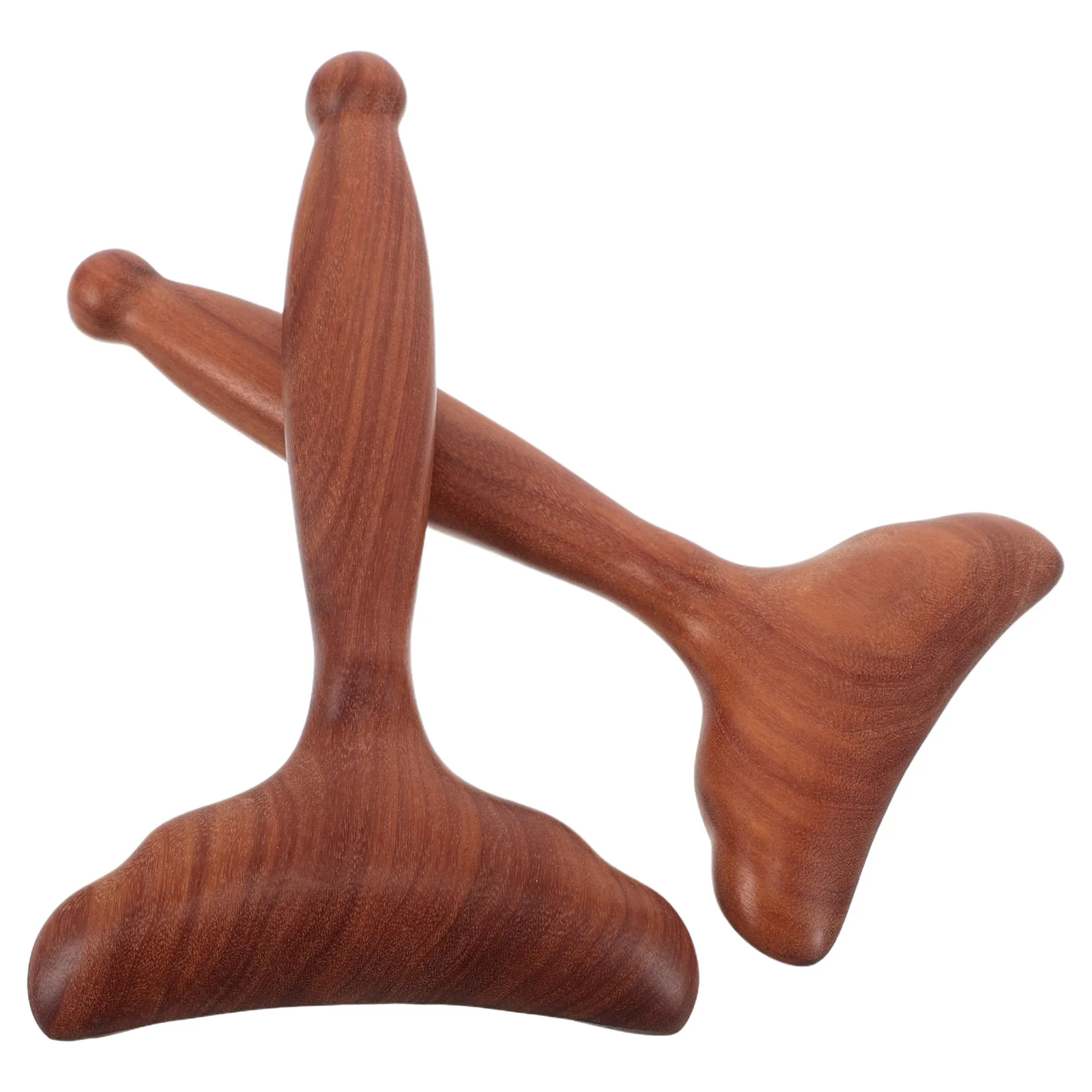 天然木フェイシャルマッサージャー2個：顔と首用の人間工学に基づいた刮痧スクレイピングツール、毎日の使用に適した滑らかな刮痧フェイシャルツール