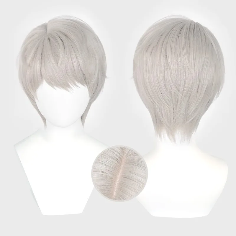 رافاييل زين كزفيا سيلوس كاليب شعر مستعار تأثيري للجنسين قصيرة أنيمي لعبة الحب والمساحة العميقة شعر مستعار اكسسوارات الشعر هالوين شعر مستعار للحفلات