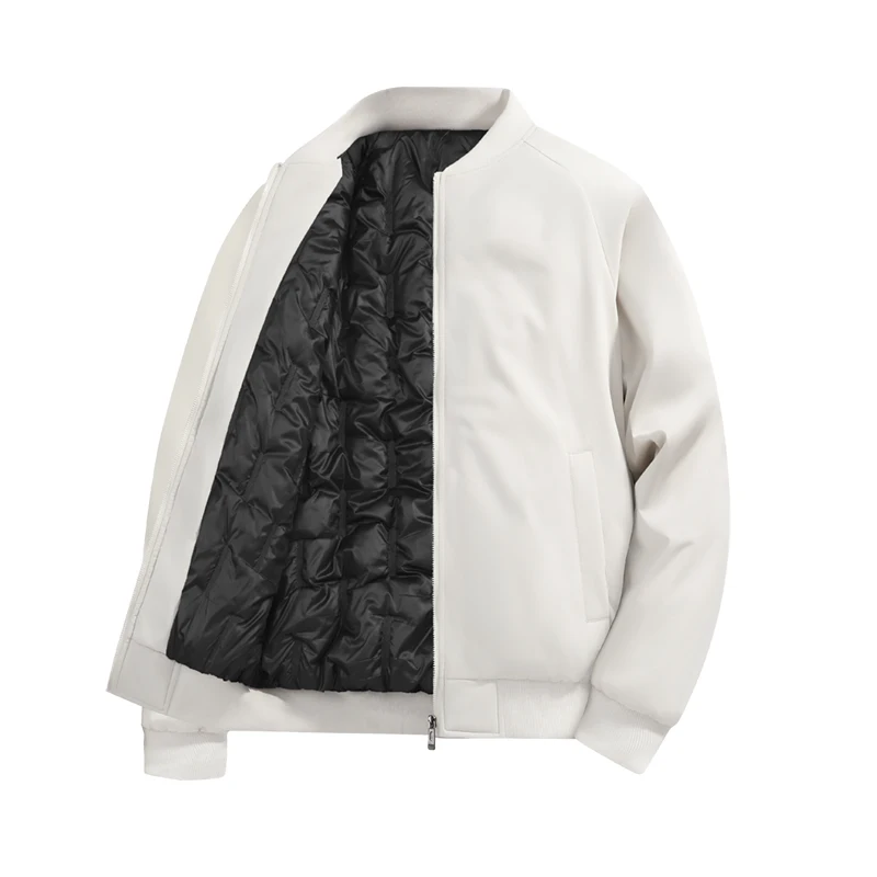 

Новинка 2025, мужская профессиональная стеганая куртка на осень, ветрозащитный воротник-стойка, утолщенное повседневное пальто, мужская стеганая куртка