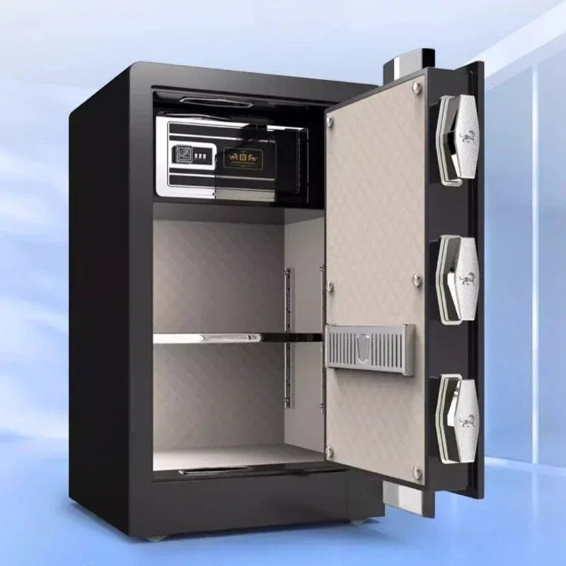 

Сейф для гостиной и офиса, большой, умный, с защитой от кражи, с отпечатком пальца и паролем, бытовой, сверхпрочный, трехслойный, класса люкс