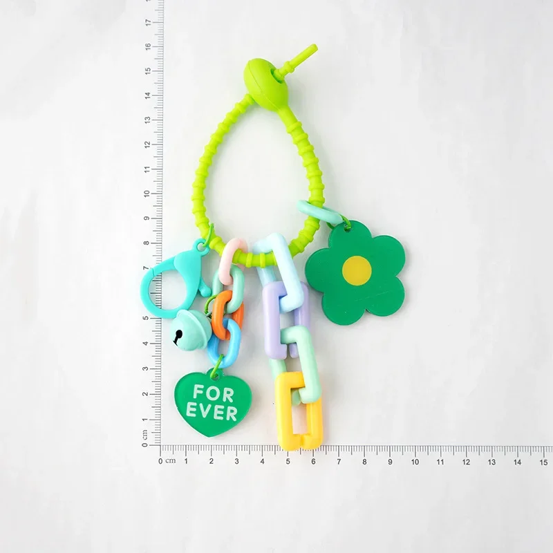 1Pcs Candy Color Plastic Sunflower Keychains Bag Pendant Fashion Acrylic Car Key Rings Headset Case Decorations Accessories