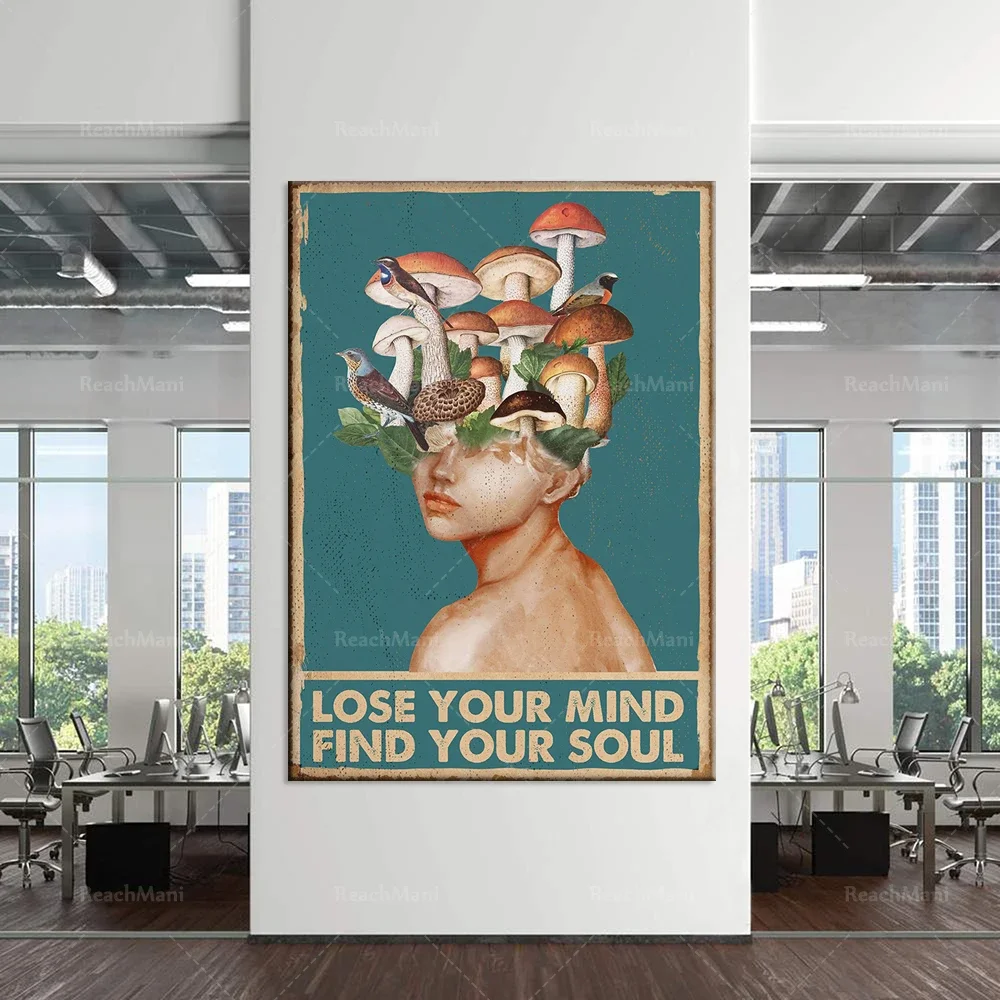 Mushroom hunter loses his mind, looking for soul hunting mushroom poster, mycology, mycologist, life decoration poster