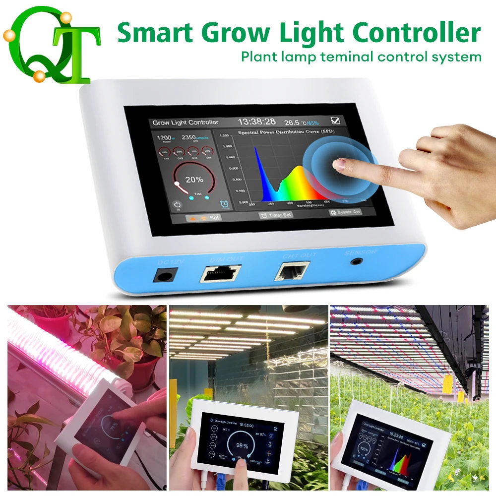 Grow Light Controller With Humidity Sensor, Support Mobile APP Intelligent Control, Adjust Spectrum, Timing & Air Quality