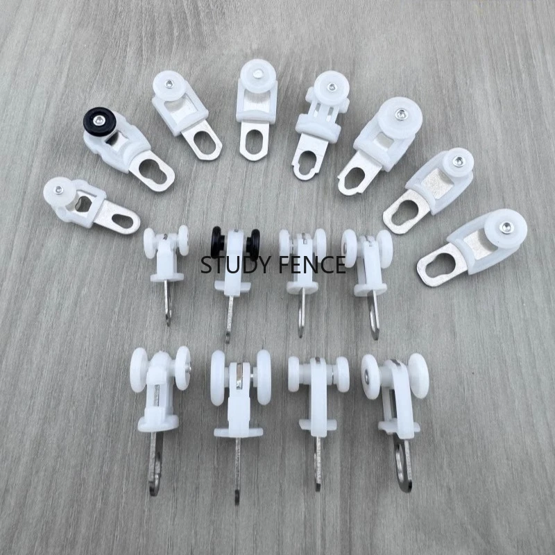 

30pcs Curtain Track Square Track Pulley Stainless Steel Square Wheel Window Decoration Hardware Accessories Window Pulley