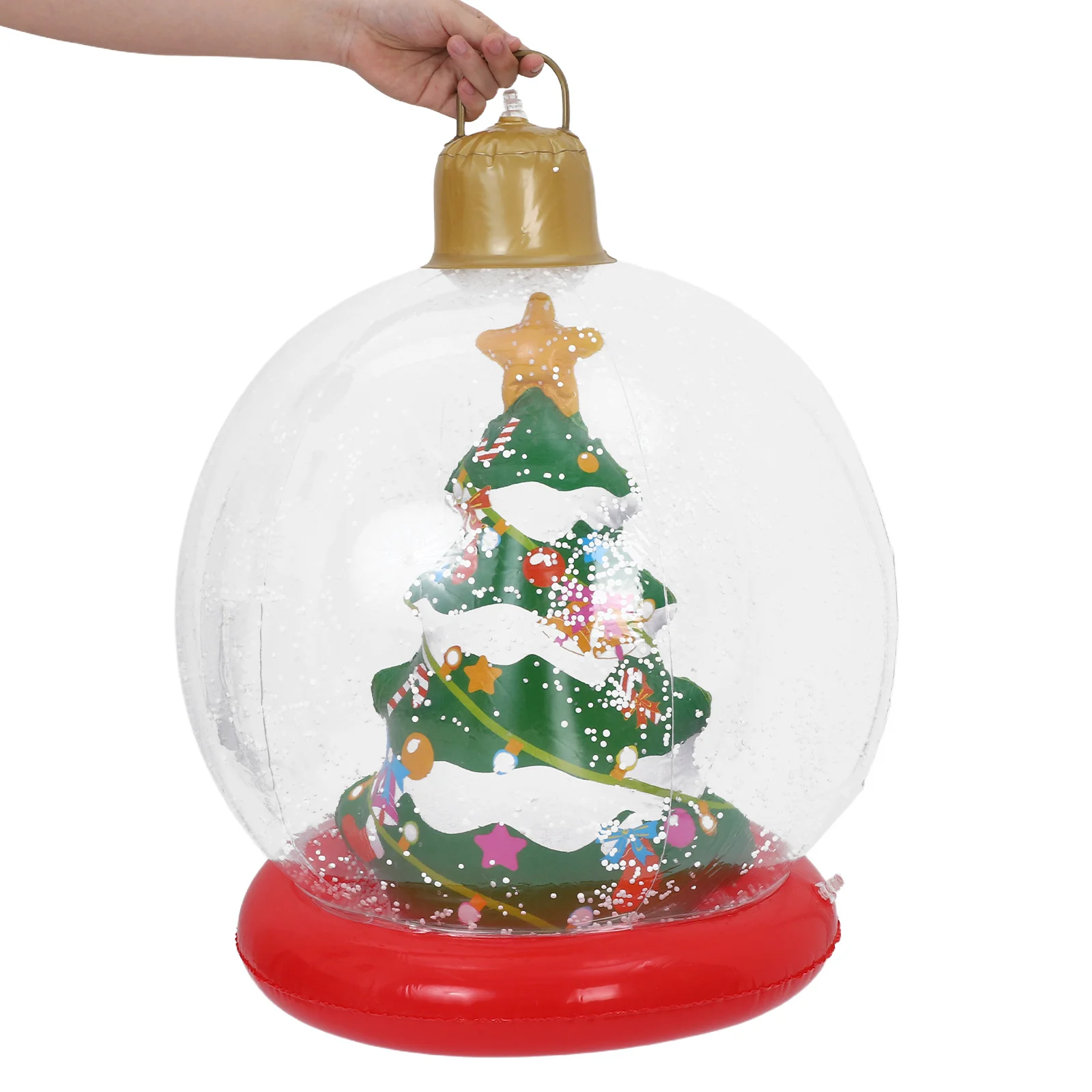 Надувной рождественский шар 60 см - праздничное украшение с яркой LED подсветкой