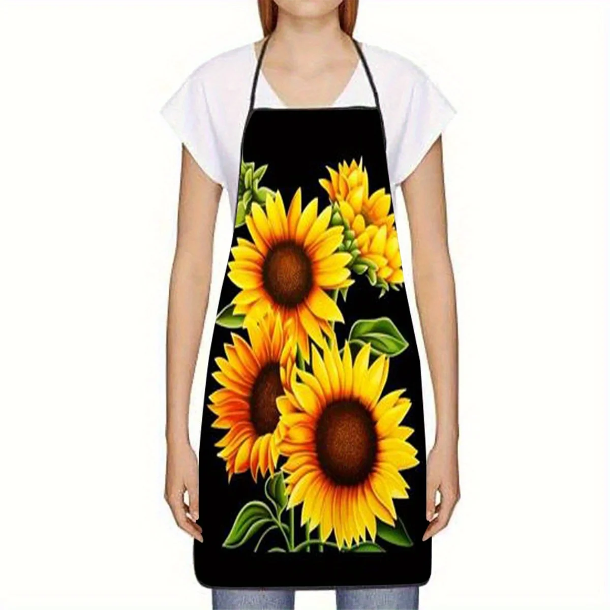 

Sunflower Apron Waterproof Polyester Kitchen BBQ Cooking Gift for Women