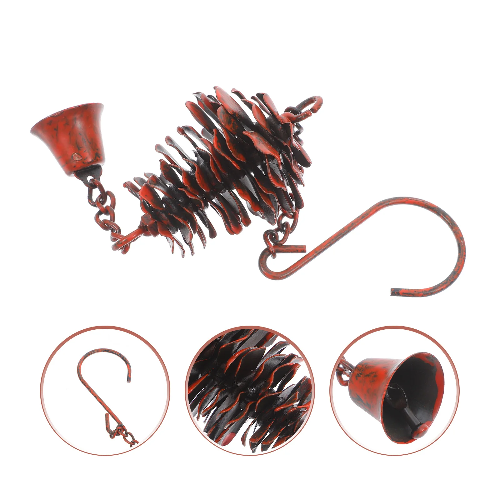 

Outdoor Pine Cone Wind Chime Metal Garden Decor Rustic Hanging Bell for Porch Yard Christmas Decoration Wind Chimes