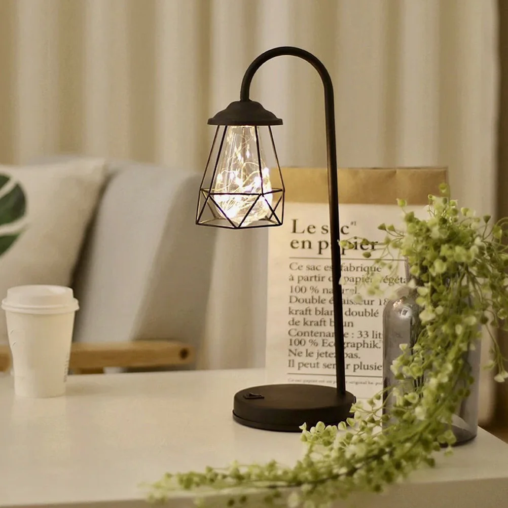 

1pc Vintage Night Lamp Retro Style Home Decorative Led Bedroom Table Light Usb Powered Creative Night Light Space Saving
