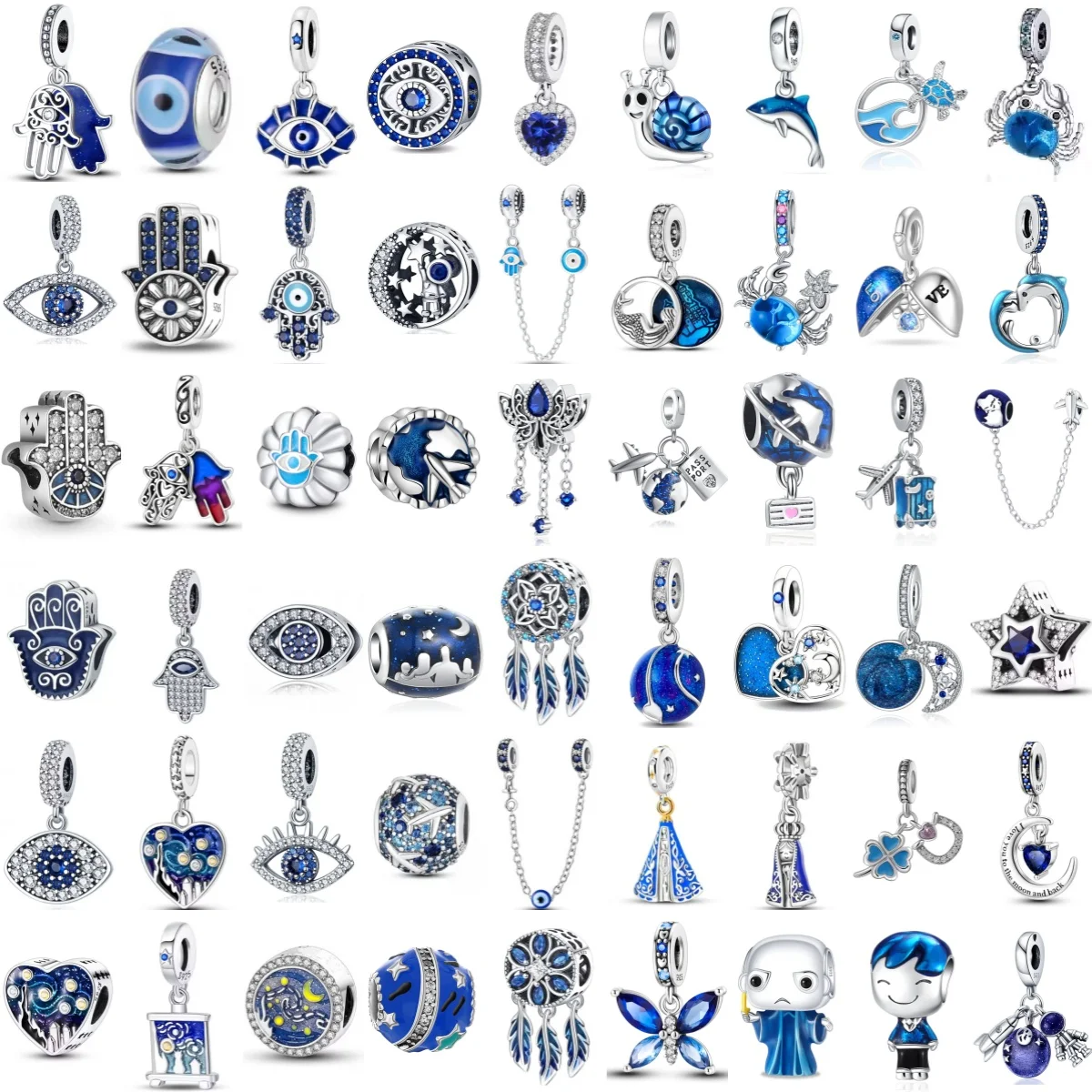 2026 novo 925 prata bule serise avião olhos estrela coração charme contas caber pan original encantos pulseira pingente feminino jóias diy