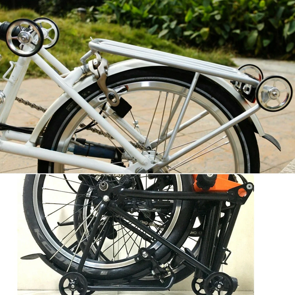 خفيفة دراجة الرف معدات ركوب الدراجات الوقوف ل Brompton الدراجات رف الأمتعة الناقل ، أسود