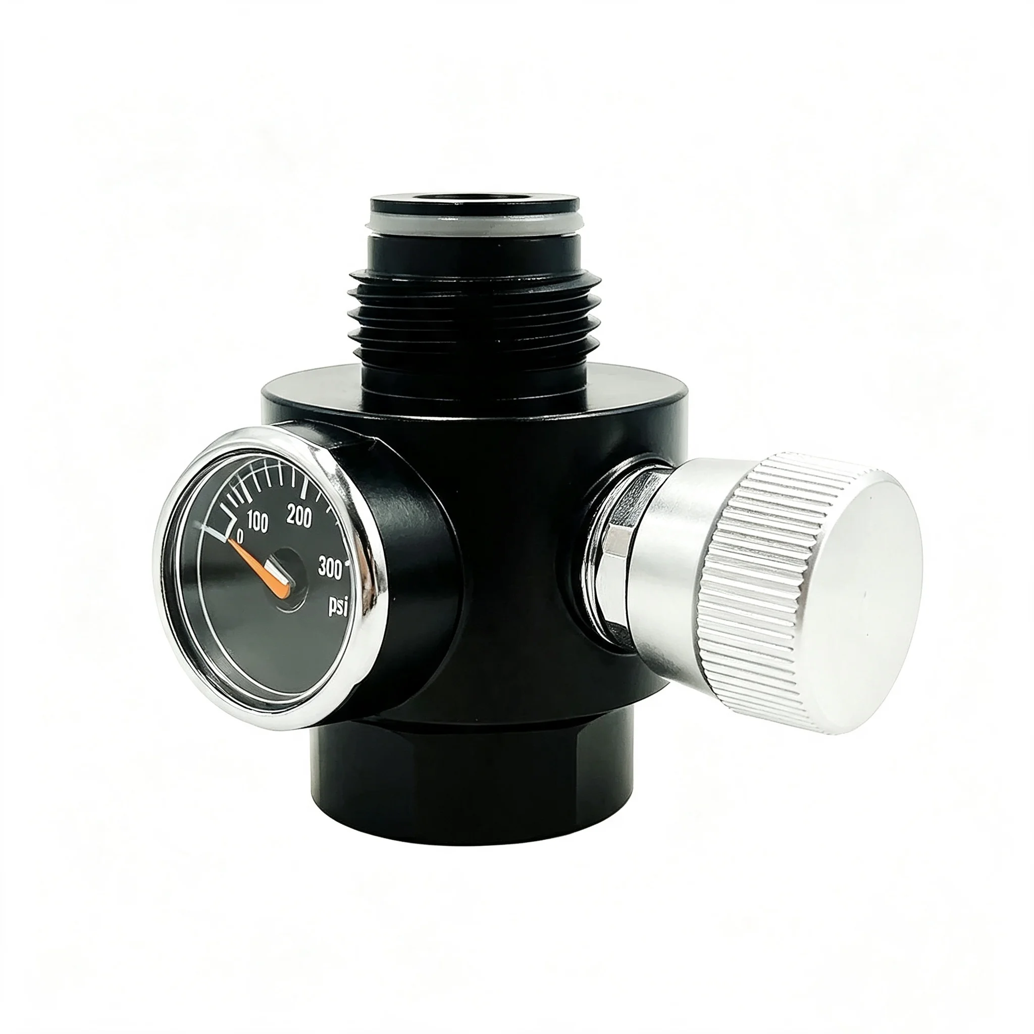 HPA Compressed Air Tank Cylinder Regulator Pressure Control Adjustable 0-200PSI For .825