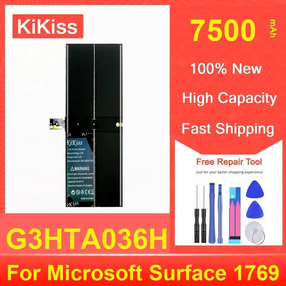 

Аккумулятор Kikiss 7500 мАч G3HTA036H для Microsoft Surface 1769
