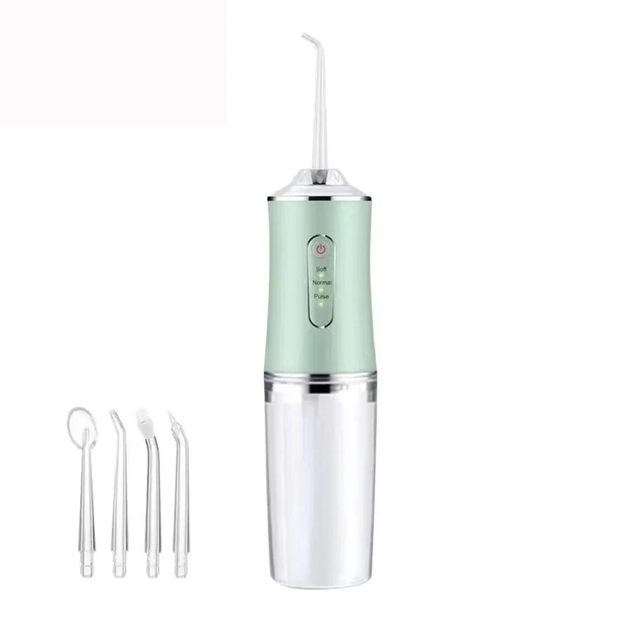 Oral Irrigator Portable Dental Water Flosser USB Rechargeable Water Jet Floss Tooth Pick 4 Jet Tip 220ml 3 Modes IPX7 1400rpm image 5