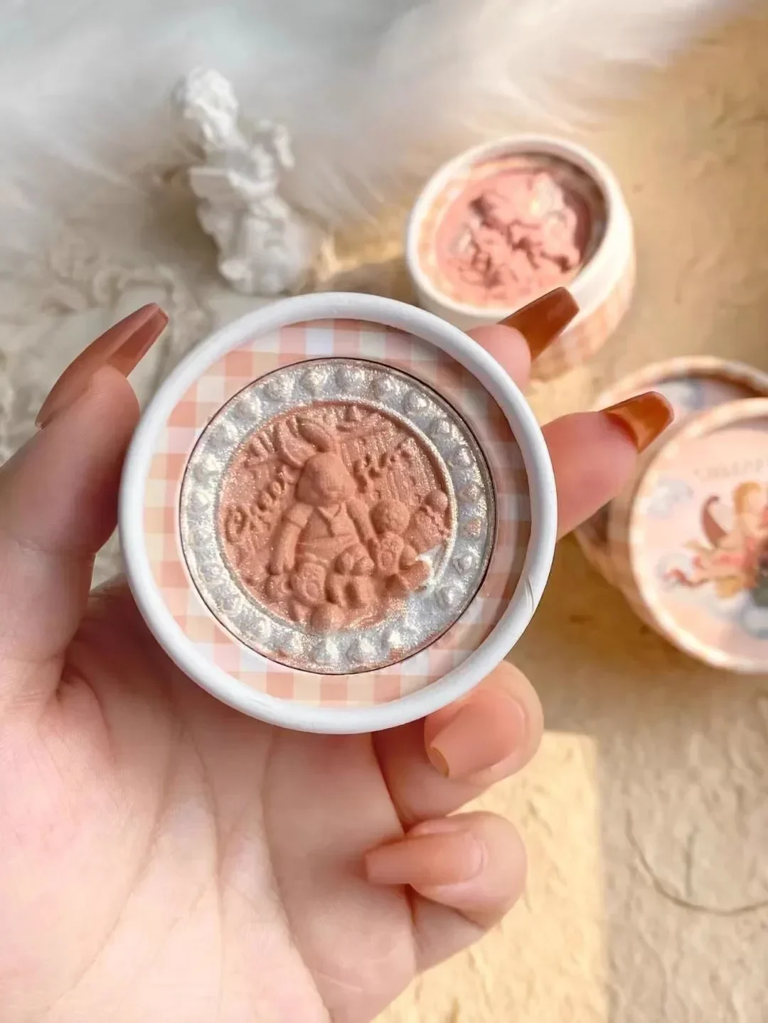 Cheerflor Angel Reliëf Blusher Gezicht Blush Matte Natuurlijke Wang Tint Fleuren Contouren Zachte Vrouwelijke Make-up Zeldzame Schoonheid Cosmetische