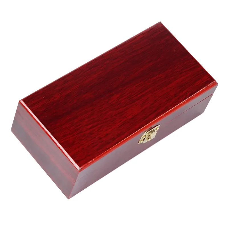 Cultural Toys Collection Packaging Glasses Seal Buddha Beads String Imitation Mahogany Wooden Storage Box Engraved Gift Box