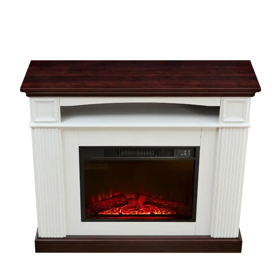 

Electric fireplace with mantel shelf freestanding fireplace heater with LED flame 23-inch fireplace insert in firebox for bedro
