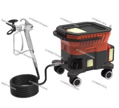 High pressure airless paint sprayer with easy wheel movement