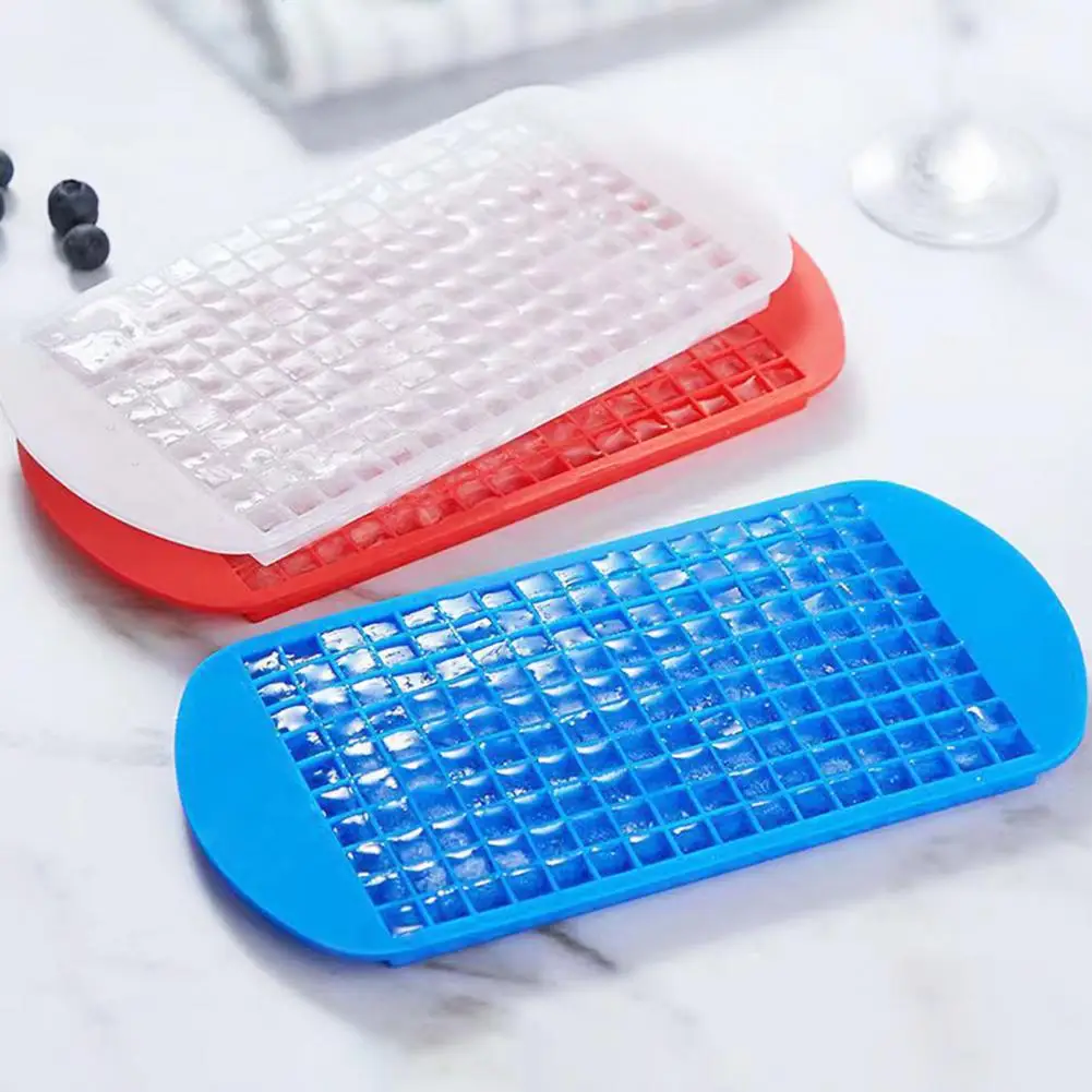 Food-grade Silicone Ice Cube Tray Silicone Mini Ice Cube Tray 160 Small Cubes for Quick Freezing Ice Cube Molds Kitchen Supplies