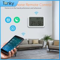 Tuya Temperature And Humidity Sensor Smart Smart Thermometer Battery Display Hygrometer Thermometer Detector Smart Home