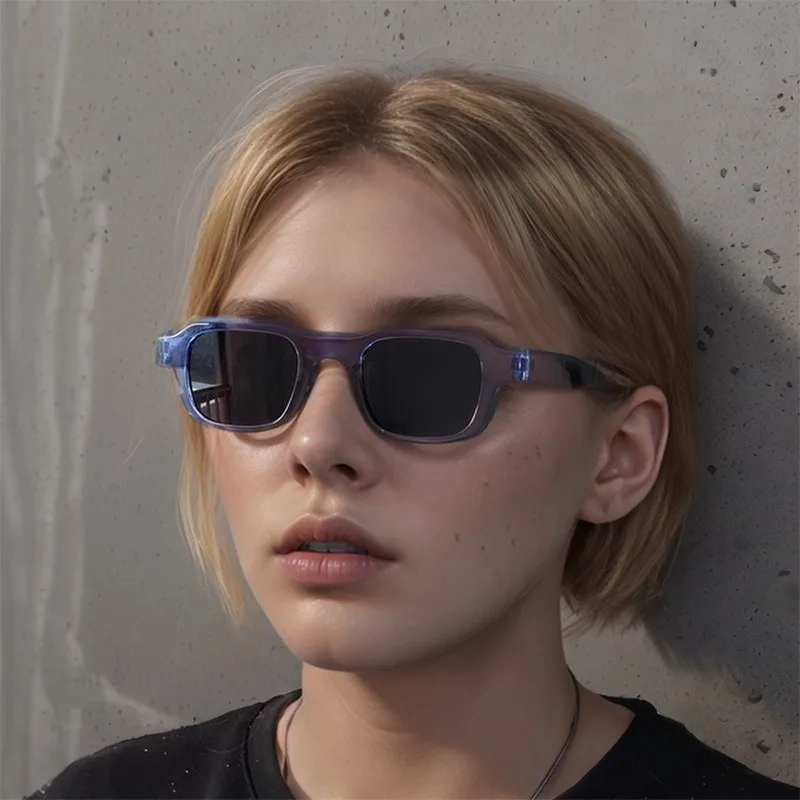 Neue Retro Grau Blau Quadrat Sonnenbrille Frauen Männer Mode Einfache Design Sonnenbrille Trend Gradient Shades UV400 Brillen