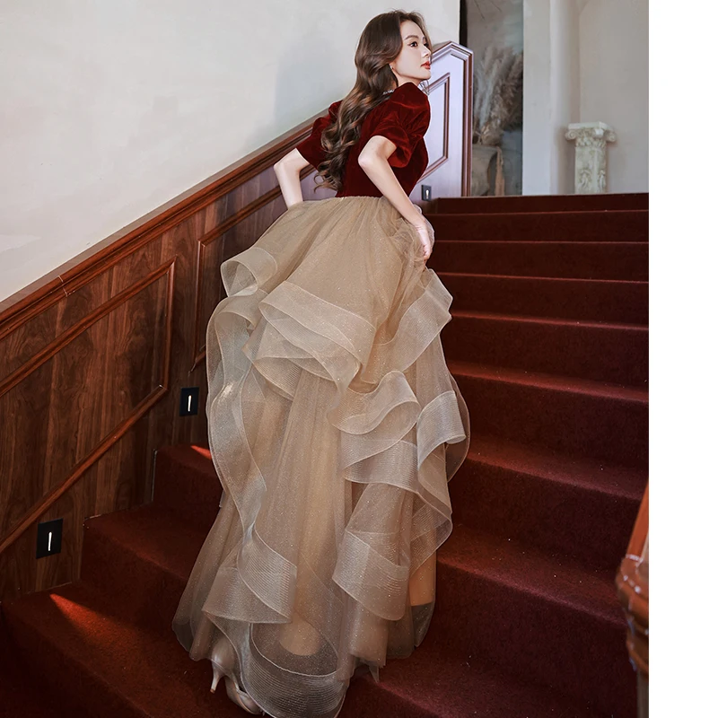 

Ele Long Evening Gown for Women Wedding Dr High Quali Cusizable Engagement Dr Luxury mat Celebration Dr