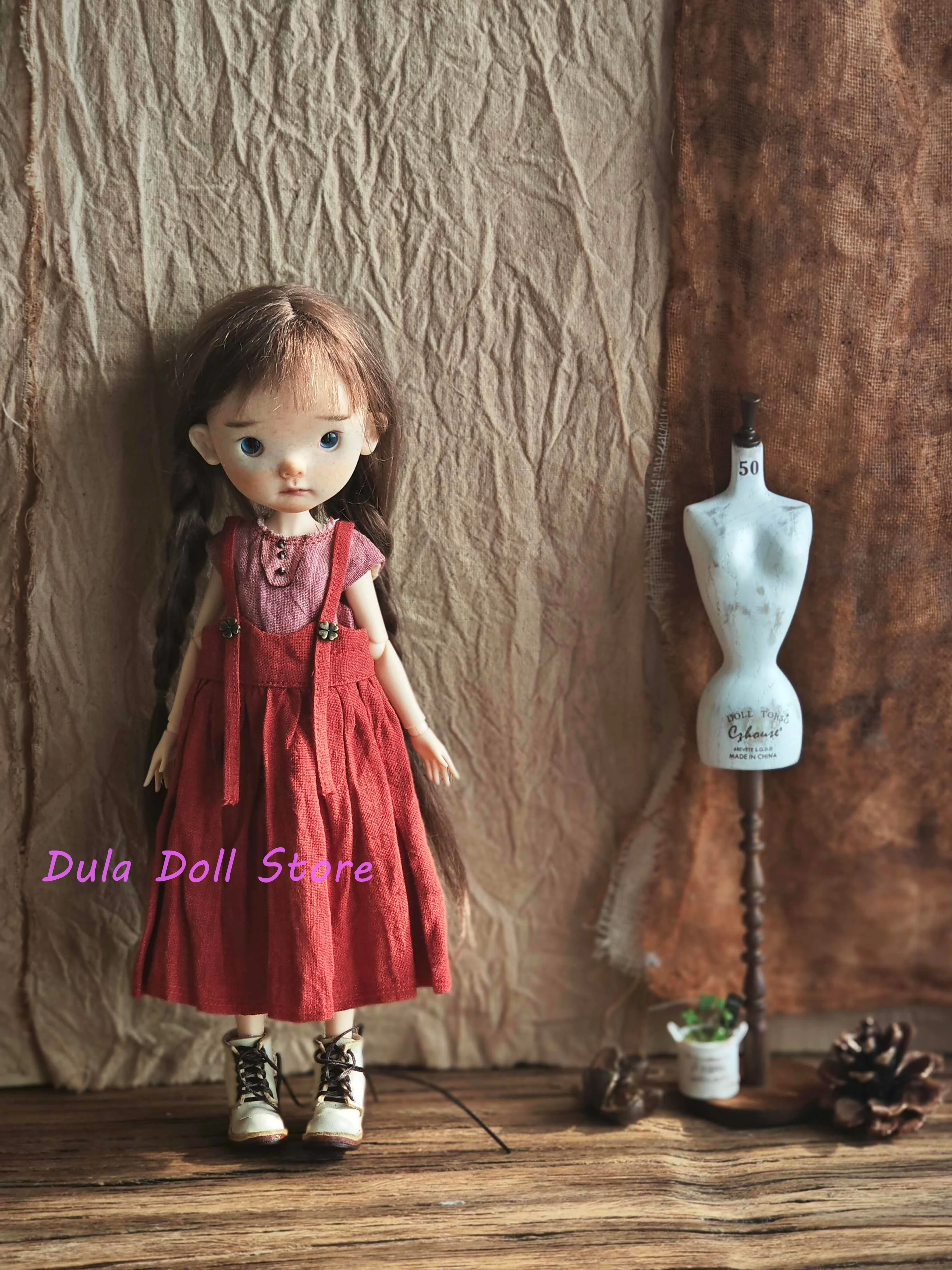 Ubranka dla lalek Dula, sukienka retro na ramiączkach, spódnica, spodnie, zestaw dla Blythe ob24 ob22 Azone Licca ICY JerryB 1/6 Bjd Doll