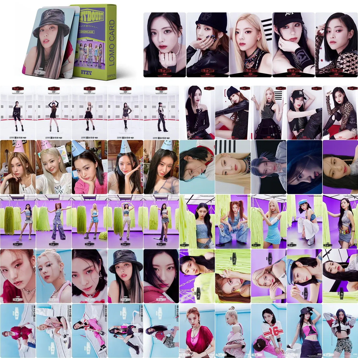 Imagem -04 - Cartões Kpop Itzy Lomo Kill my Dubt Photocard Novo Álbum Conjunto de Cartões de Impressão Fotográfica Coleção de Fãs 55 Peças