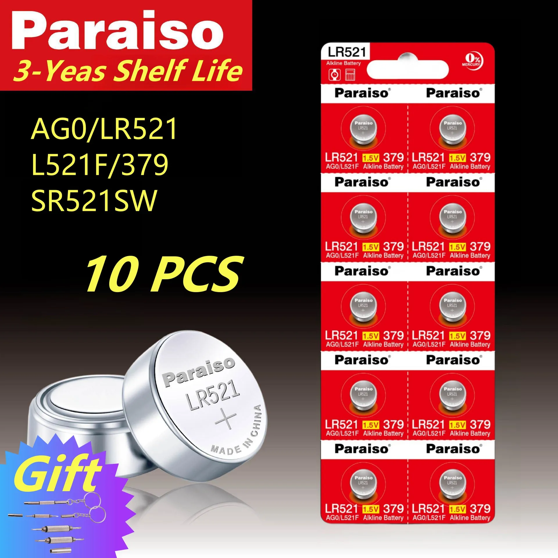 10-80pcs AG0 LR521 Button Cell Battery1.5v SR521SW Alkaline Batteries For Watch Toys