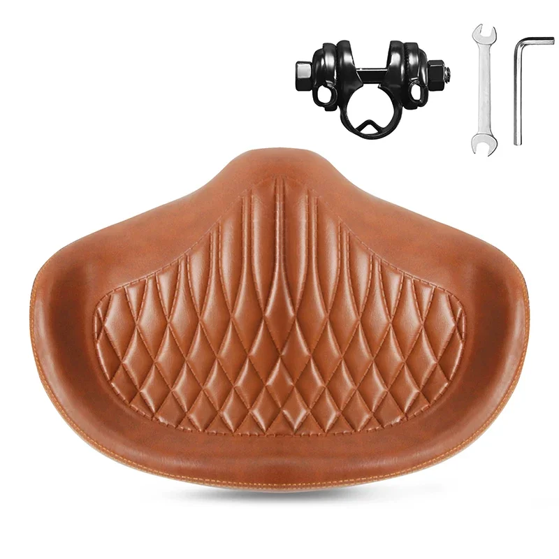 BUCKLOS Fahrrad-Sattel, verbreitert und verdickt, übergroßer ergonomischer Fahrradsitz, weich, komfortabel, stoßdämpfend. – Detail 2