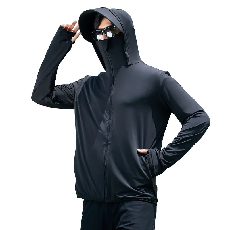 2026-Summer-Men's-Ice-Silk-Sun-Protection-Hooded-Jacket-Detachable-Brim-UV-Protection-Windbreaker-Fishing-Suit-For-Men-Women