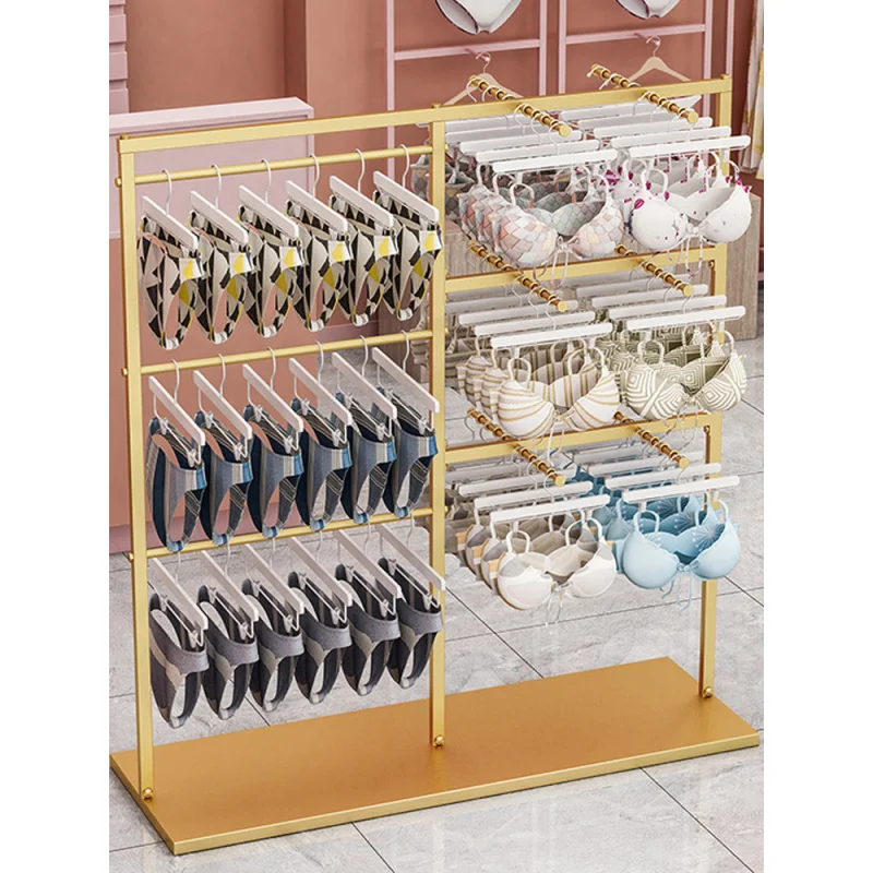 custom.Clothing Store Underwear Panties Skirt Shorts Bra Display Rack Single-sided Floor-to-Floor Removable Storage Push