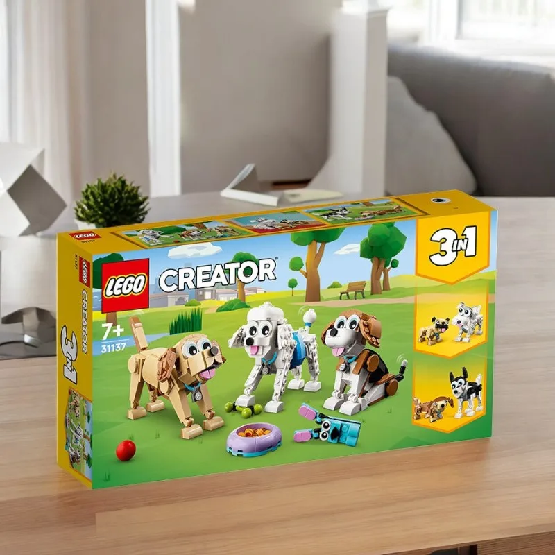 31137/31148/31149 LEGO 31137 Creative 3-in-1 Cute Dog Building Toy Set, Suitable as a Gift for Children Aged 7 and Above