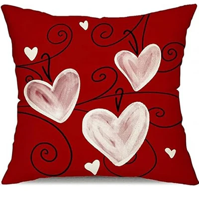 Valentine\'s Day Pillowcase Red Heart Love You Pillow Cushion Valentine\'s Day Decoration Pillowcase Home Sofa Decoration