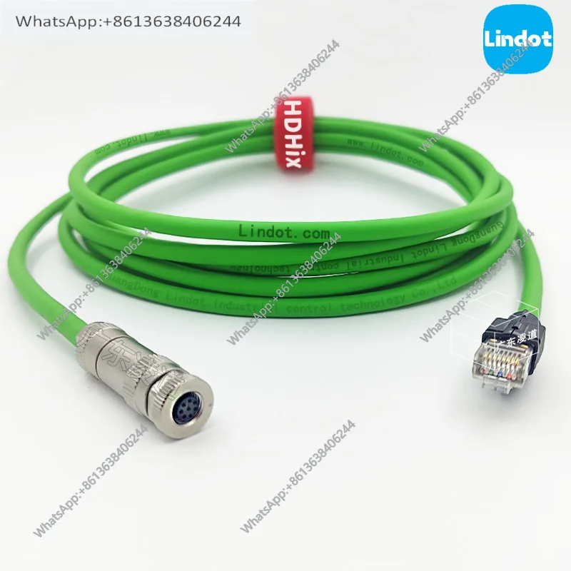 Ethernet M8 to RJ45/8-pin high-flexibility drag chain connection aviation plug sensor cable
