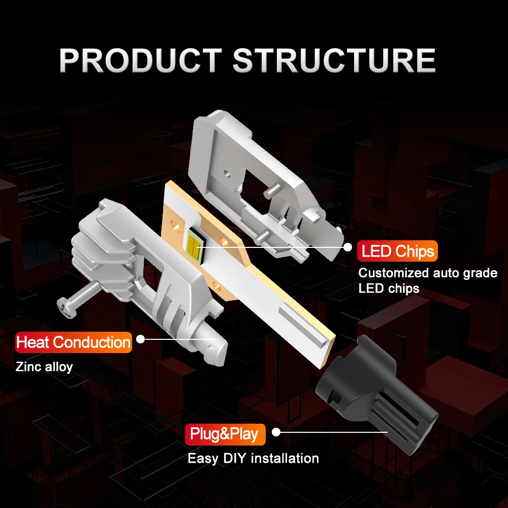 2 x 2000 Lumen Canbus T15 W16W LED-Auto-Rückfahrlicht, Blinkerlicht, weißes Licht, superhell, kein Wechsel der Original-Autoverkabelung, ersetzt nur die Original-Autolampen, 2 T15-Glühbirnen