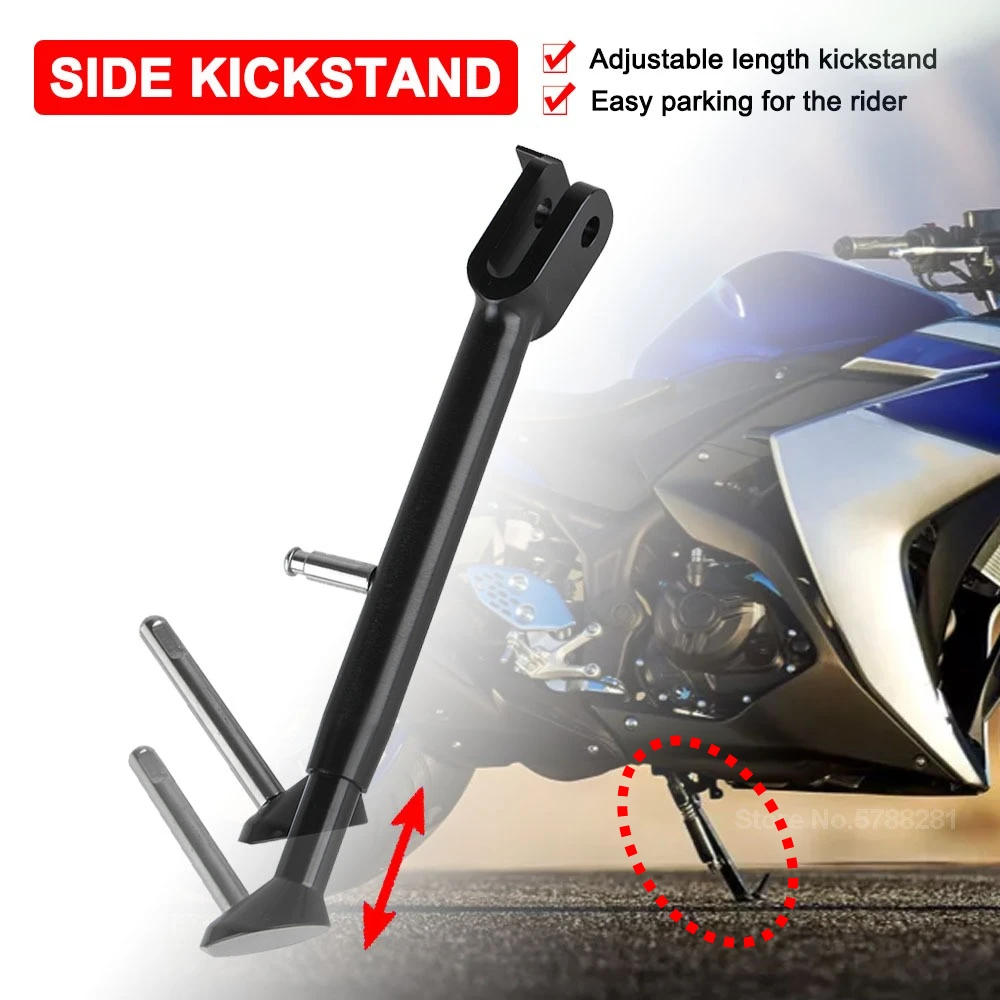 For Yamaha MT-03 2015-2023 YZF-R3 YZF-R25 2016-2025 TRACER 900 2019 MT-09 MT09 FZ09 FJ09 XSR900 2014-2020 Motorcycle Side Stands