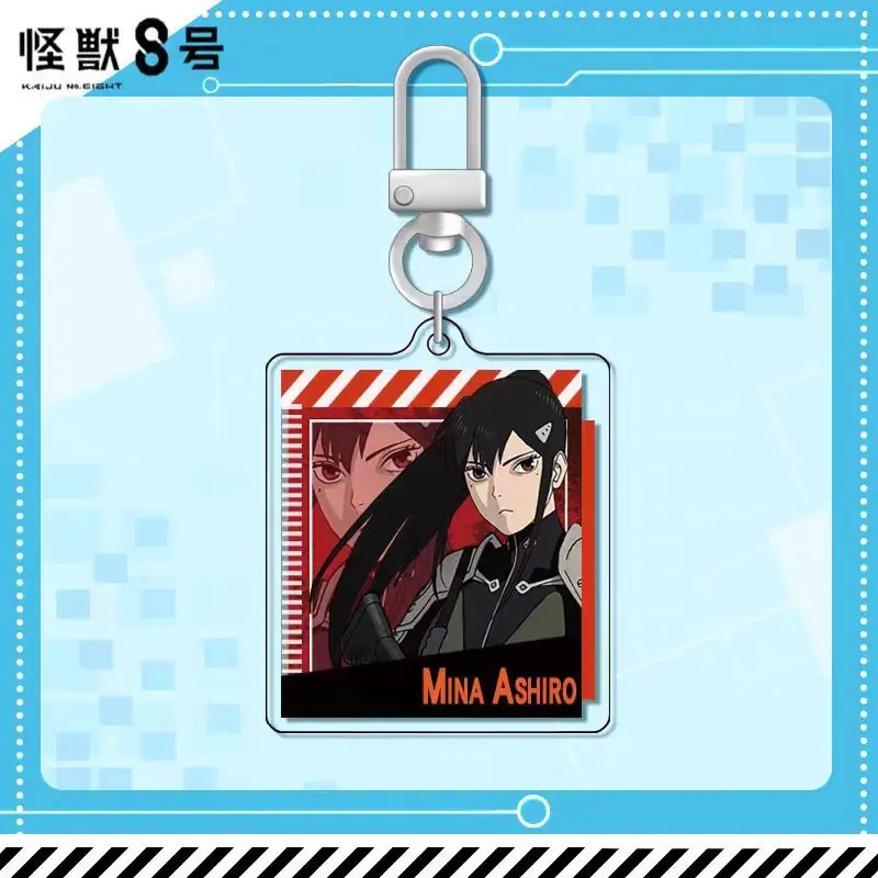 Kaiju No.8 Kafka Hibino Mina Ashiro Anime 2D Cartoon-Muster Acryl-Anhänger Persönlicher Schlüsselanhänger Studenten-Rucksack-Accessoire – Detail 13
