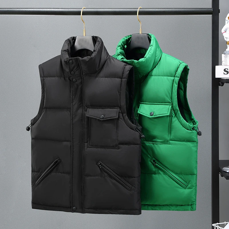 

155KG Vest Jackets Mens New Autumn Warm Sleeveless Jackets Male Winter Casual Waistcoat Men Vest Plus Size 7XL 8XL Veste