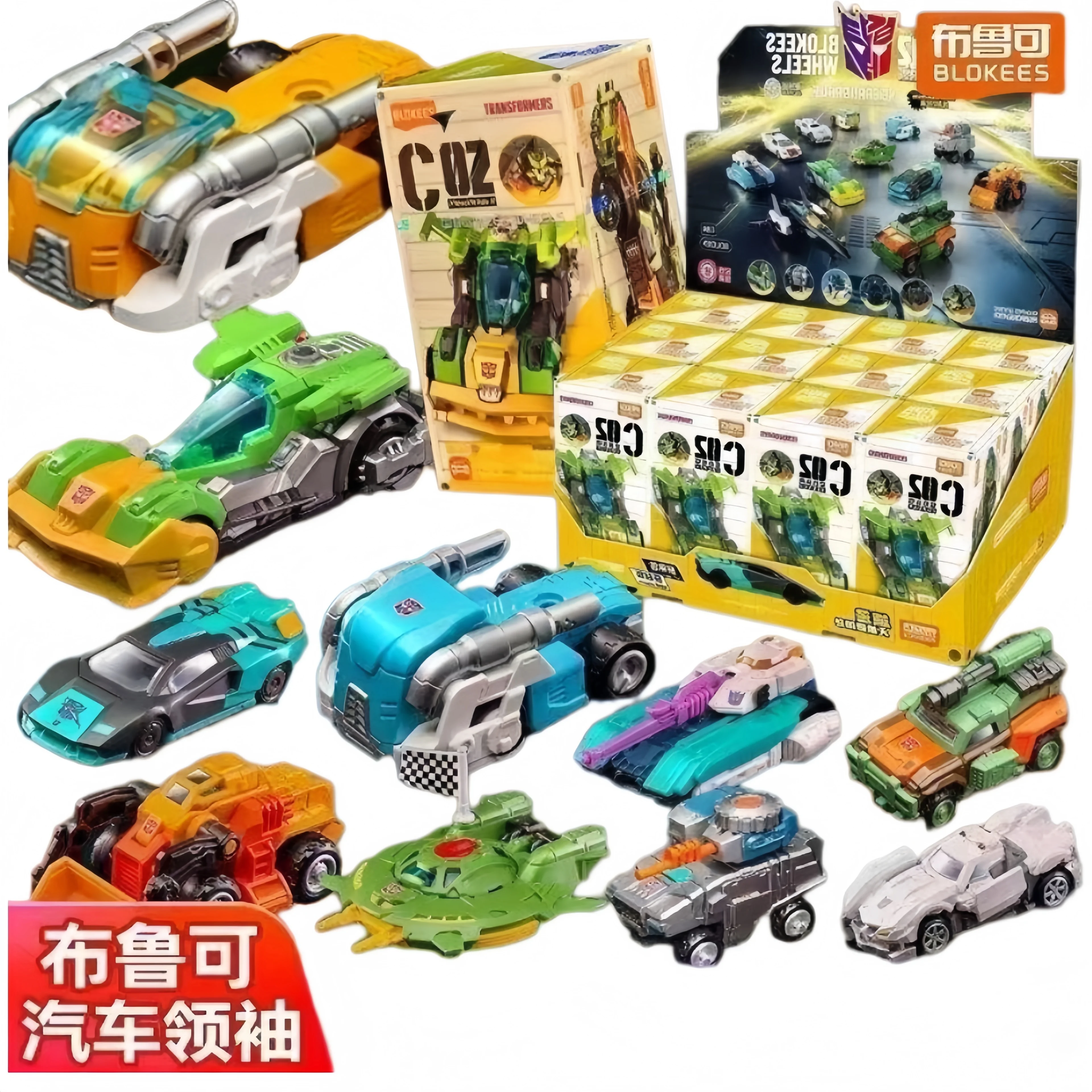 

Официальная коллекционная фигурка-робот Transformers Blokees C02 Wreck Rule Blind Box Autobot, модель игрушки, подарок