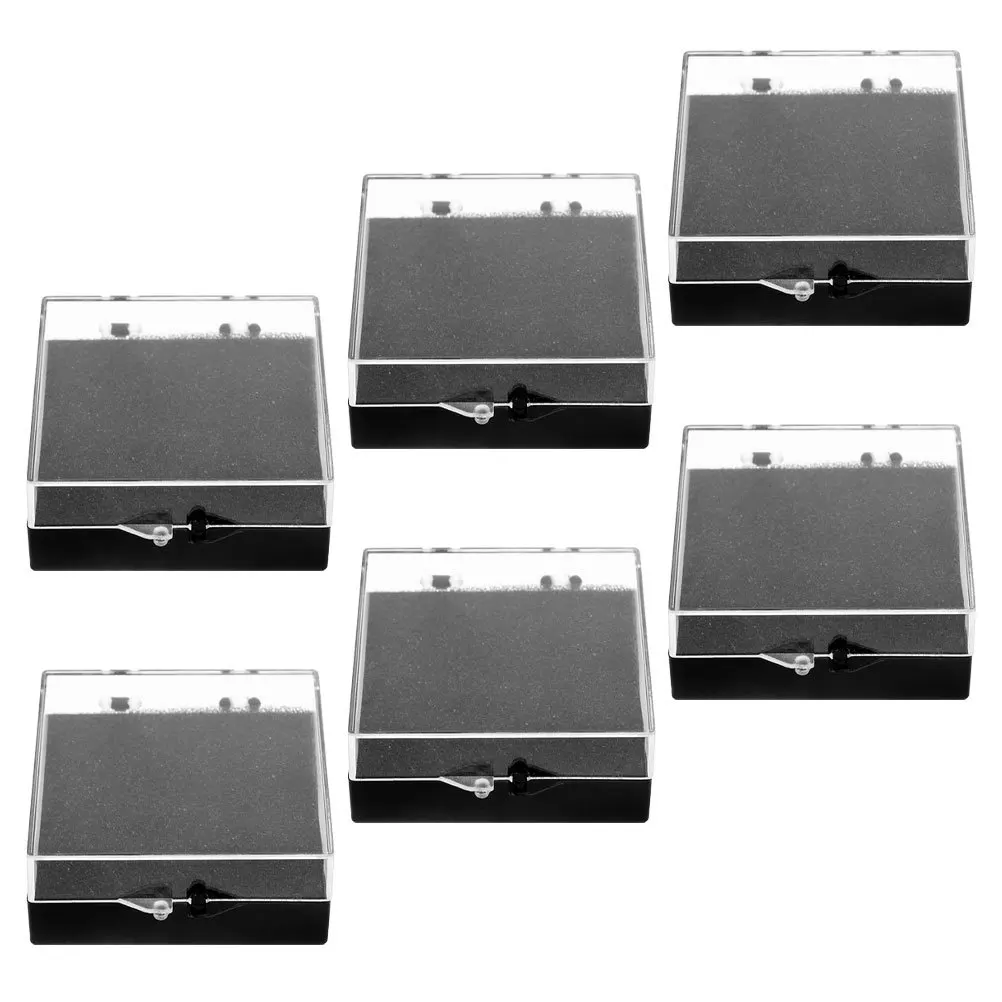 

6Pcs Display Box Simple Stylish Jewelry Badge Storage Case Lapel Pin Organizer Gift Badge Storage Box Lapel Pin Organizer