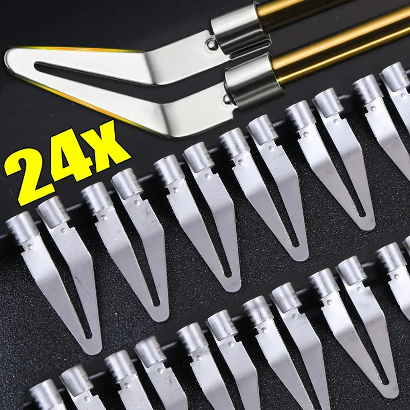 24/1Pcs Smooth Heads for Plastic Welding Tool 45 Degree Elbow Smoothing Heads Welding Tips Soldering Iron Tip Repair Accessories