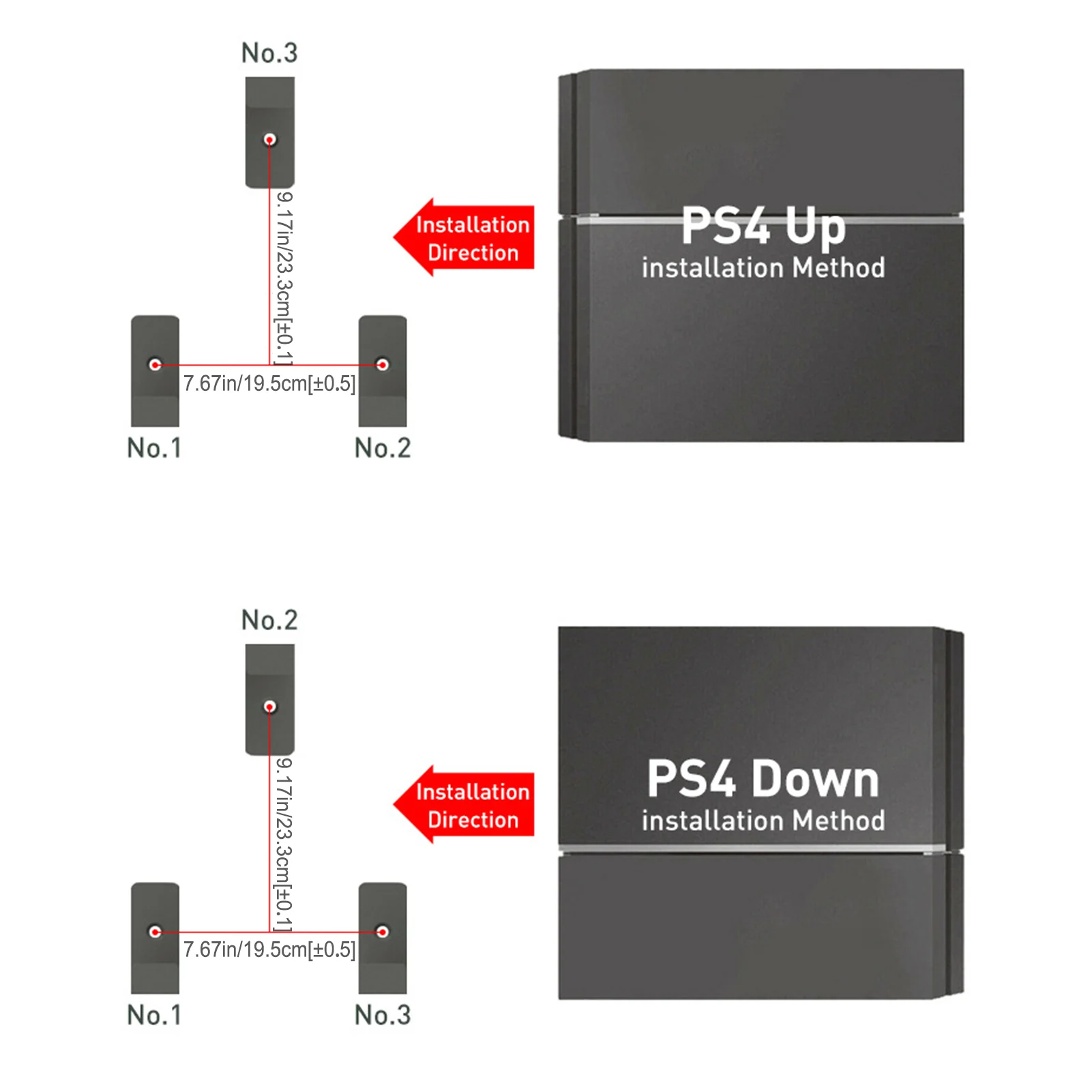 For PS4 Console Wall Mount Bracket Holder For Play station 4 Storage Stand Host Rack Hook Base For PS4 Pro/Slim Accessories