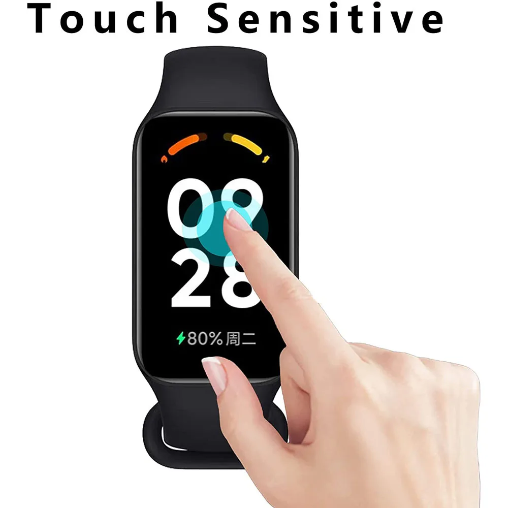 BEHUA-Película Protetora para Redmi Band 2, Protetor de Tela, Capa Ultra-fina Flexível 3D, AcEdge Ativo, Xiaomi 8 Band8