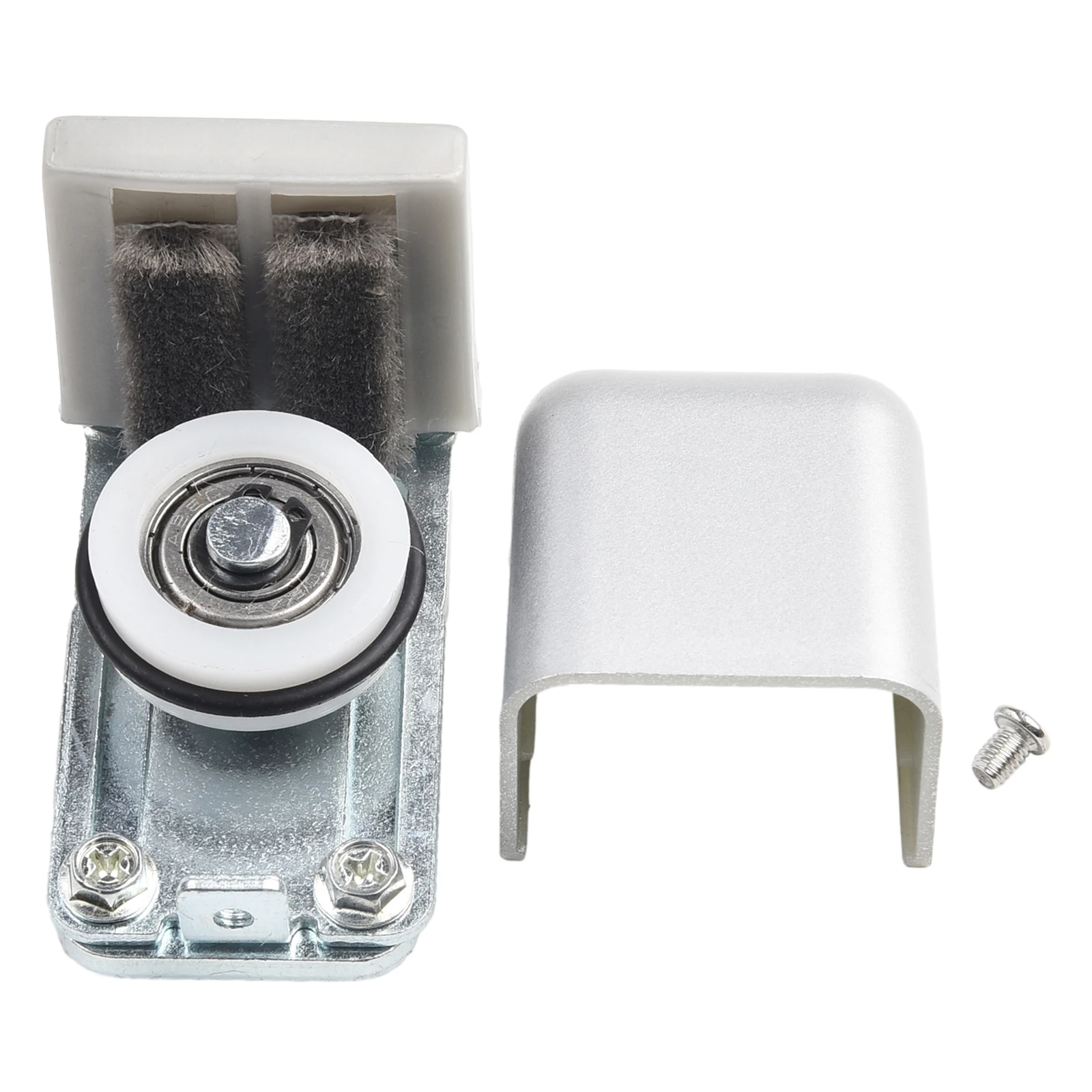 Floor Guide Roller Wall Mount Installation Sliding Hardware Excellent Design Silver Exterior Design Excellent Design