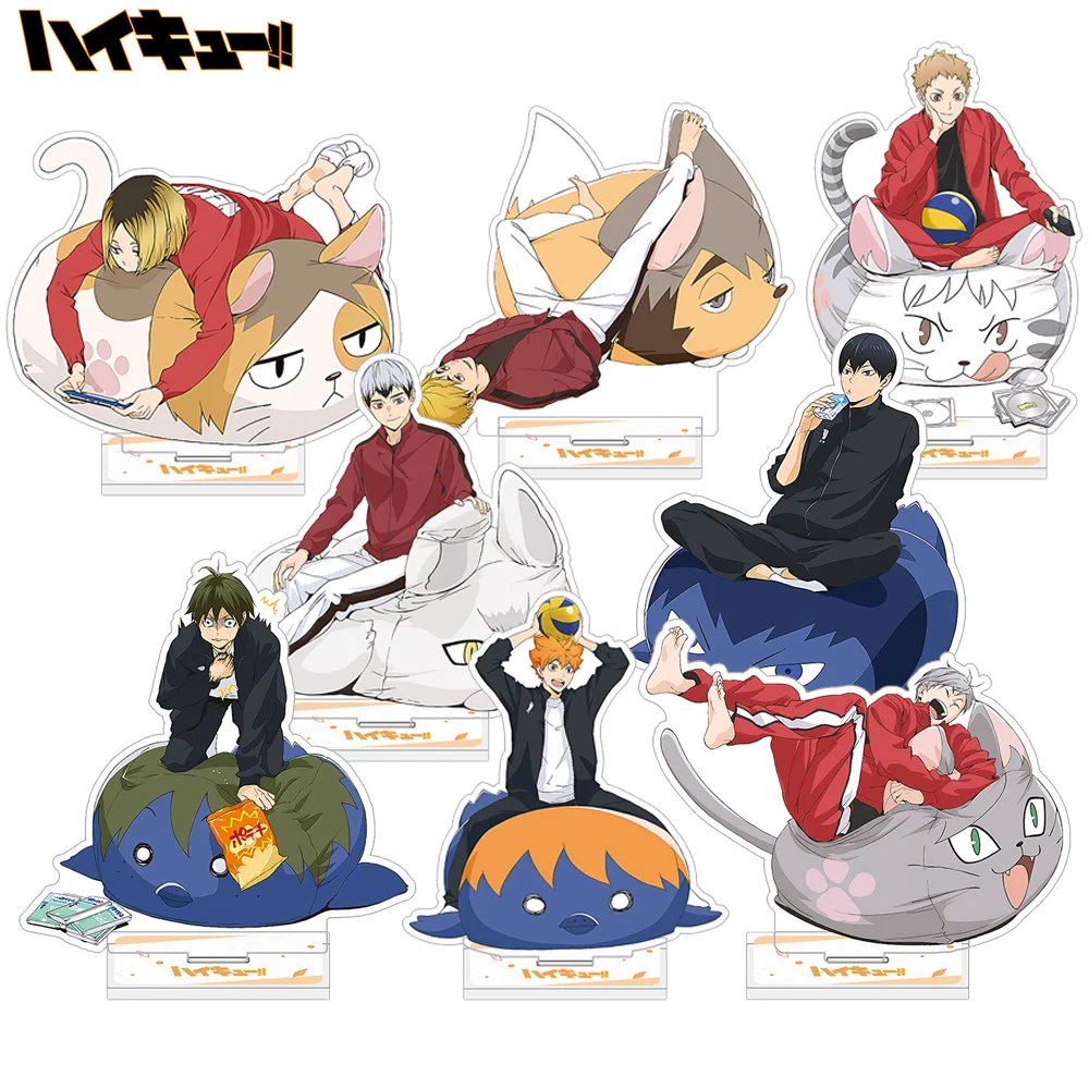 Anime Haikyu!!  Volleyball Boy Keychain Tetsurou Hajime Tooru ShouYou Kenma Bokuto Tobio Keiji Acrylic Stand Christmas Gift